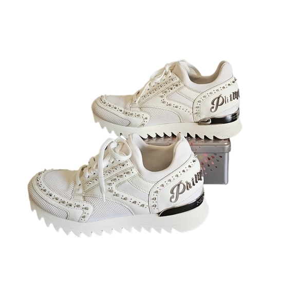 Philippe Plein sneakers with the spikes,leather,mesh, removable insole.Unisex 38 - Picture 4 of 9